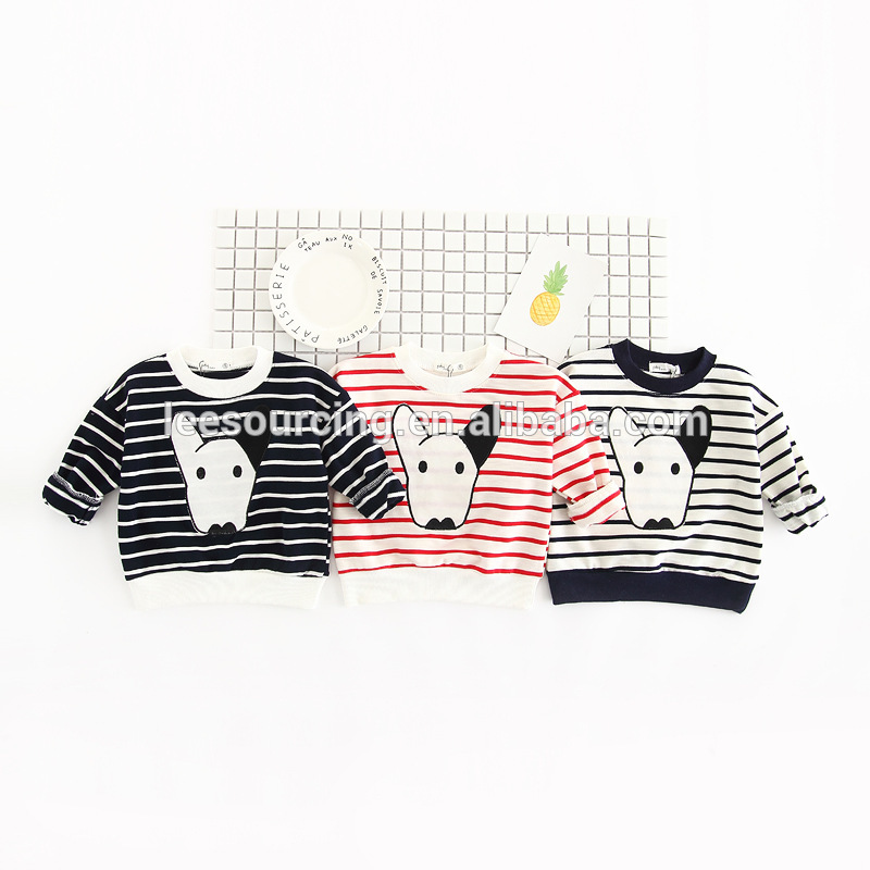 High quality striped cute printing wholesale baby sweatshirt