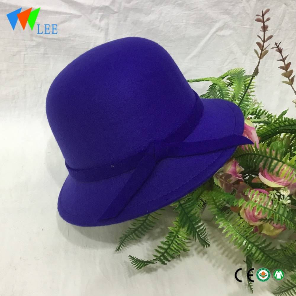 new style winter fashion wool fedora hats women dome single streamers