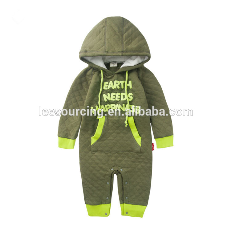 Baby infants graphic hoodie long sleeve Cotton Playsuit boys one piece bodysuit clothing for winter