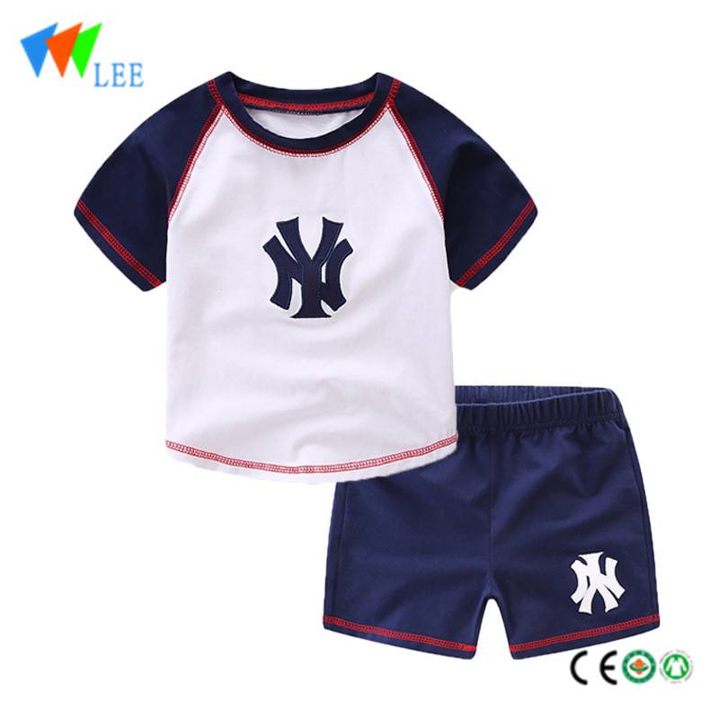 мальчик лето наборы футболки короткие брюки малышей детские бутик одежды наборы