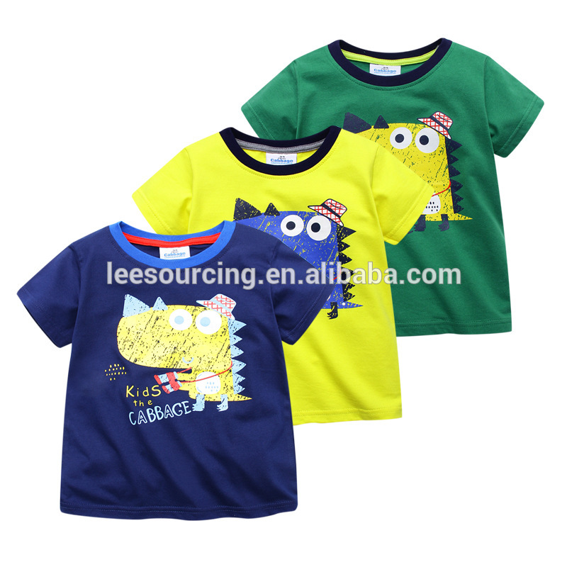 Wholesale custom cartoon printing children's wear top shirt