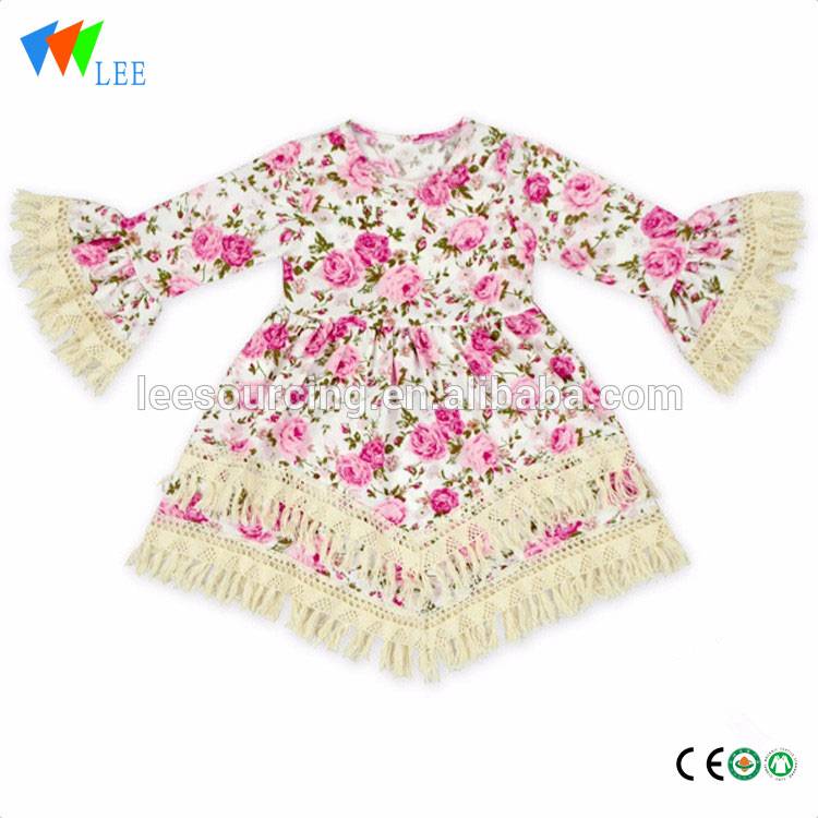 Manufacturer for 3-piece Baby Romper - Hot selling long sleeve lace kids girl flower dress – LeeSourcing