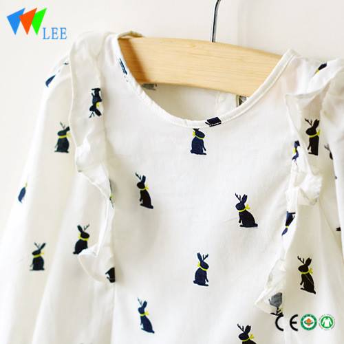 Good Wholesale Vendors Baby Romper Onesie - kids children boutique clothing plaid long sleeve front side ruffle design summer spring bunny prints chiffon blouse – LeeSourcing
