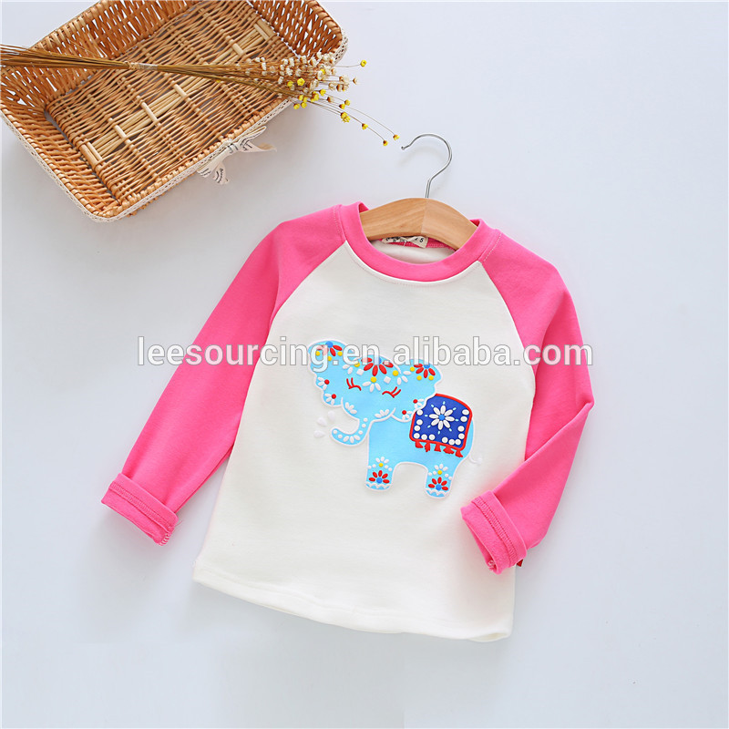 Children Clothes Graphic Colorblock Baby Raglan Tee Shirt Cotton Girl Raglan Sleeve Tee