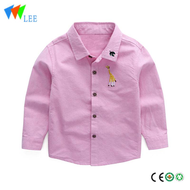 高品質赤ちゃん子供の男の子のポロシャツ長袖カスタムロゴ