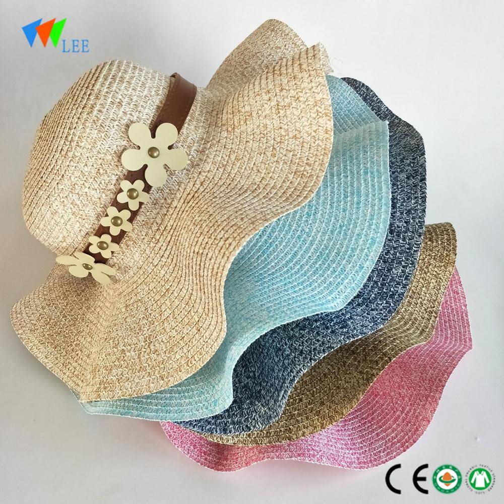 High Quality Baby Boy Set - beautiful women wild style summer outside beach flower straw hat – LeeSourcing