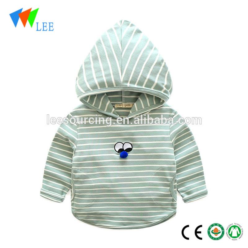os nenos usan bebé Stripe algodón neno moletom chancea o hoodie