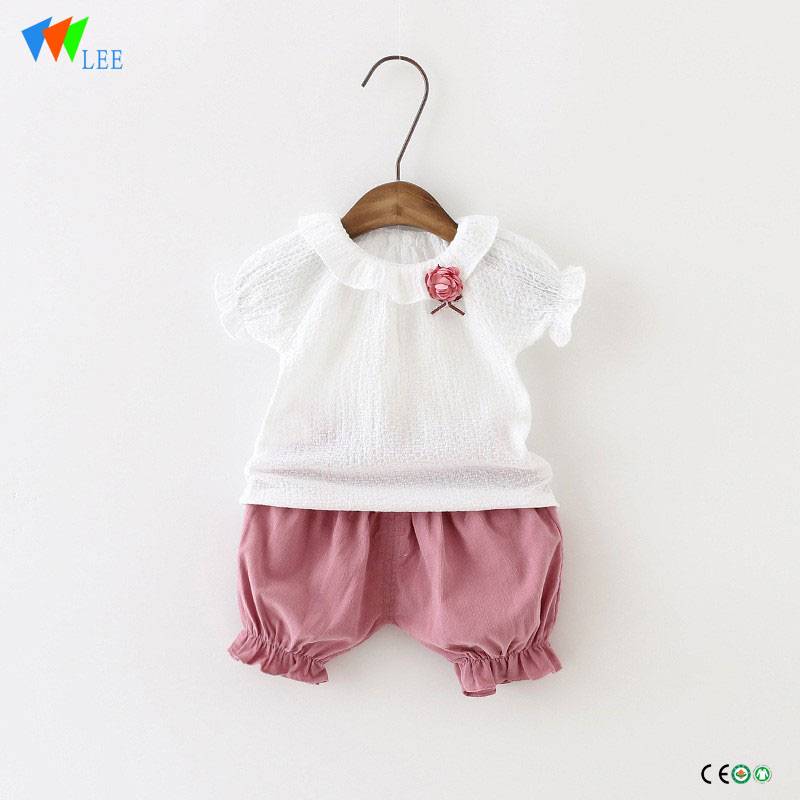Korean version of the baby clothing set children's knickerai pants two sets of 0-3 year old baby girl baby summer