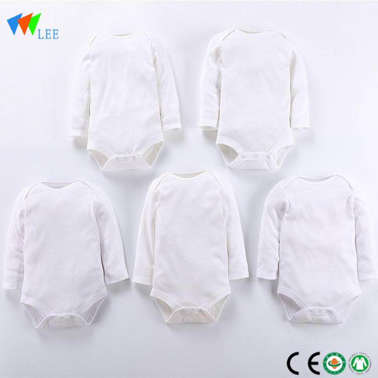 нов дизайн на бебешки дрехи класическа памук обикновен onesie новородено бебе гащеризон