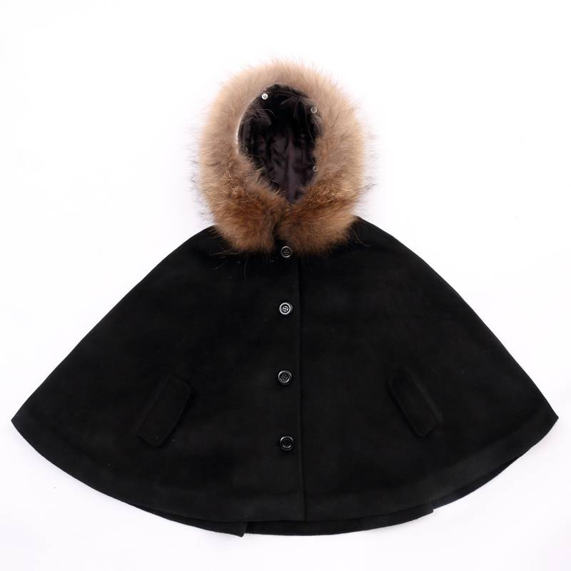 ຂາຍເດັກນ້ອຍລະດູຫນາວ cloak ນ້ອຍ fabric woolen ຮ້ອນສໍາລັບການເຄືອບ