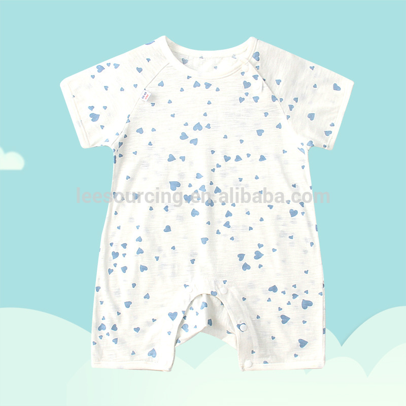 Wholesale summer printing girls baby rompers cotton clothing