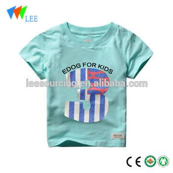 Hot selling 100% cotton latest children boys baby t shirt design for summer printing