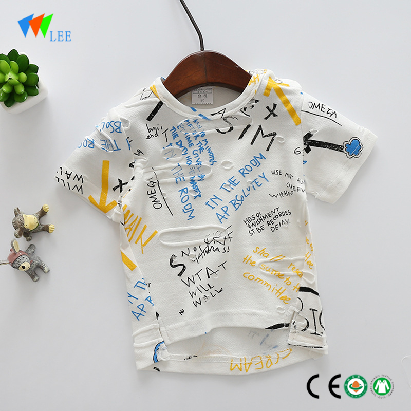 wholesale New style baby summer beautiful short-sleeved cotton t-shirt kids