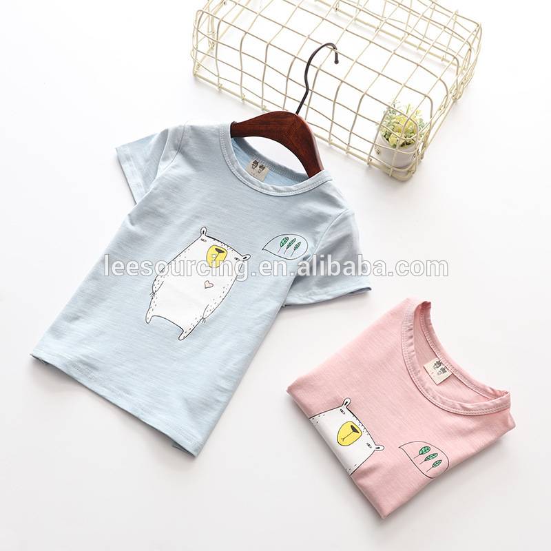 Търговия на едро лятна риза бебе тениски обичай печат памучни деца чай