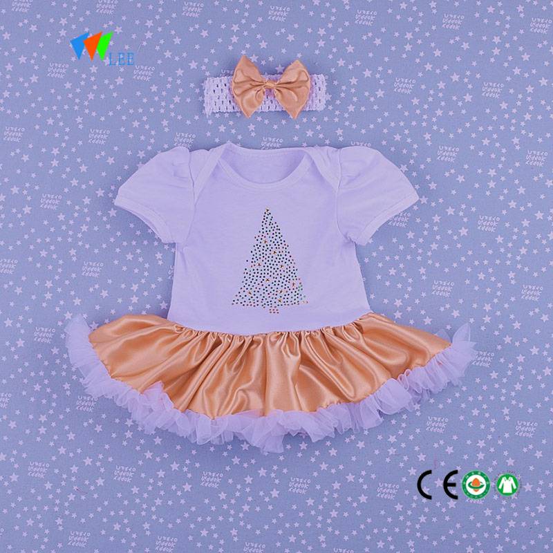 soft organic cotton short sleeve baby girl dress romper