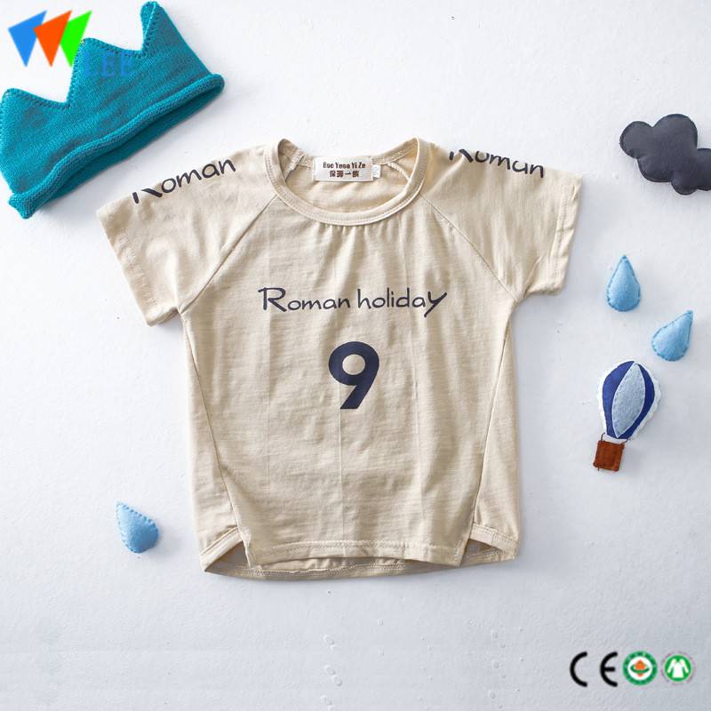 bébé coton shirt t-shirt d'été décontractée op design avec numéro