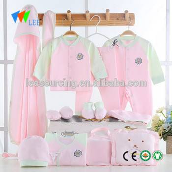 Wholesale baby 100% cotton soft clothes newborn gift set