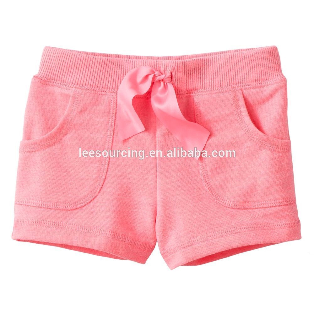 Baby girl 100% cotton shorts beach wear cute kids pink hot pants wholesale