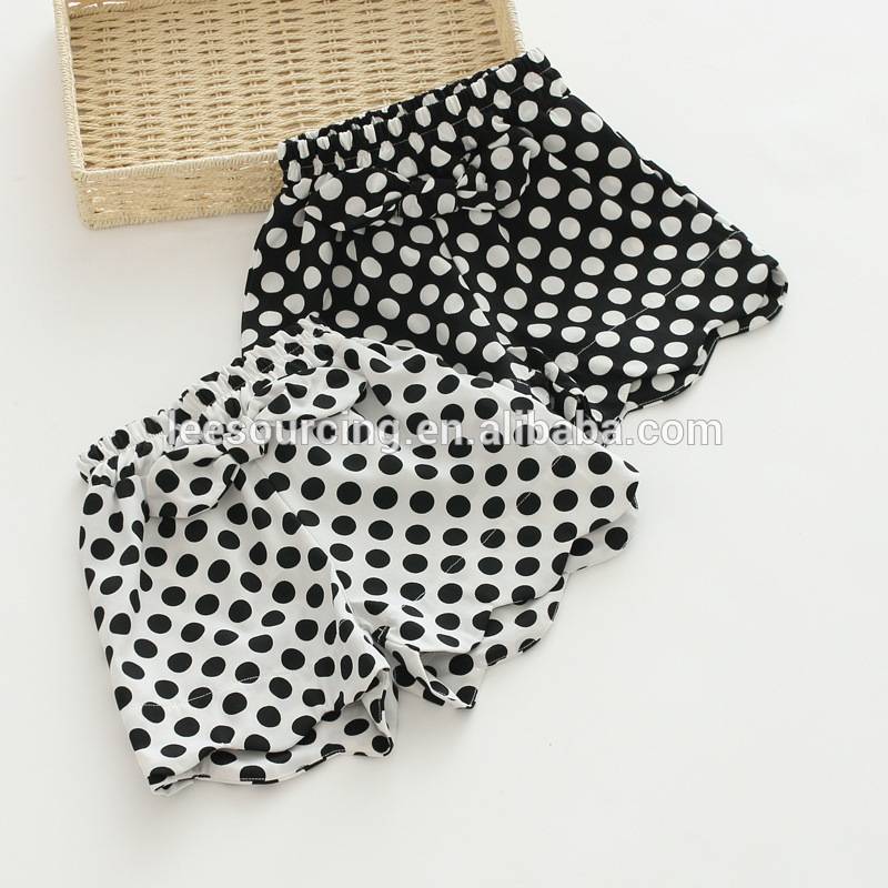 Summer wholesale polka dots cotton girls children shorts
