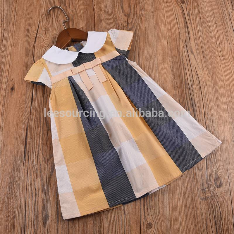Free sample for Plain Dyed - Baby doll collar princess dress children's plaid dress – LeeSourcing