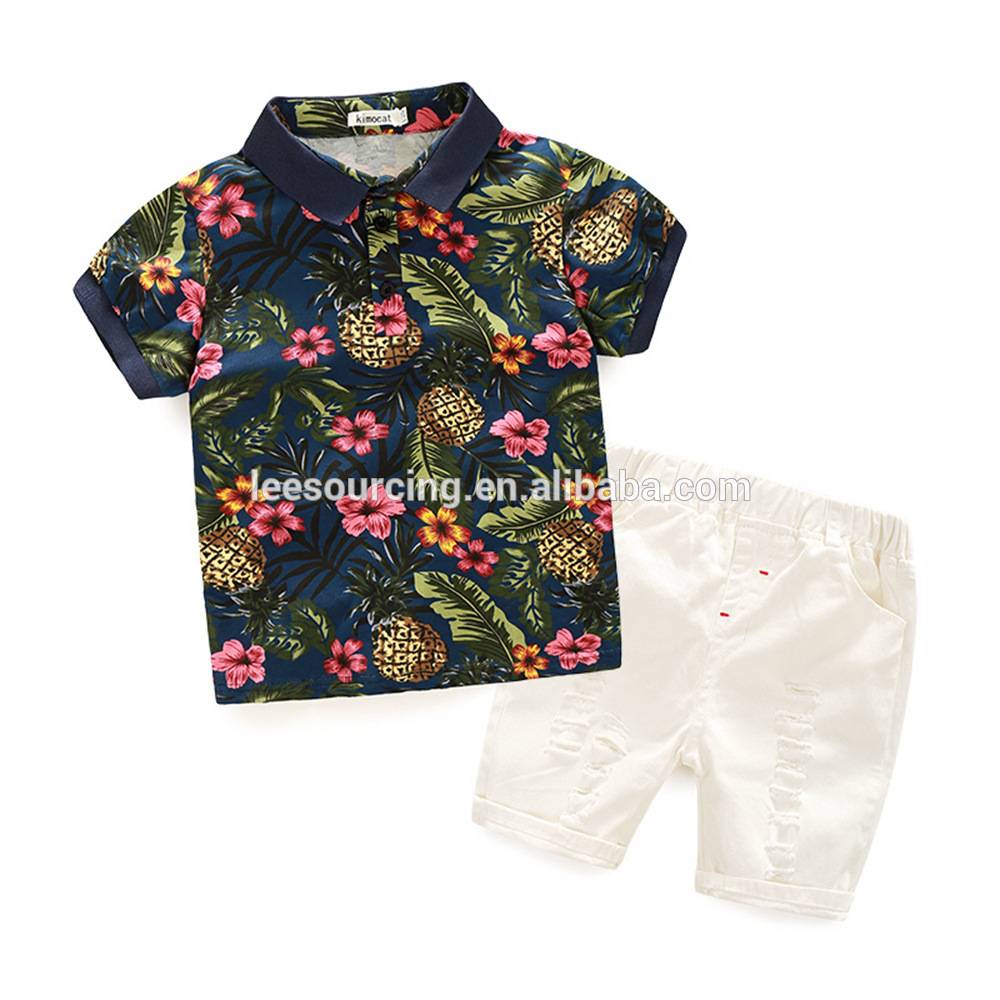Hot selling summer 2pc baby boy clothes set