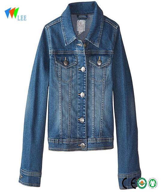 Wholesale plain girls' denim jacket