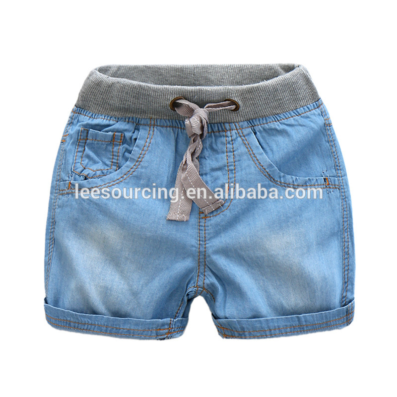 Wholesale summer fashion baby boy soft jean shorts kids beach wear
