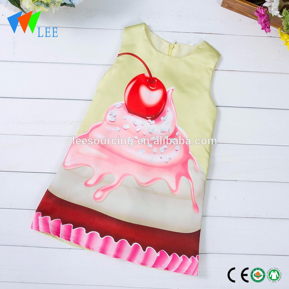 Children 's casual fancy short sleeveless lovely without dress