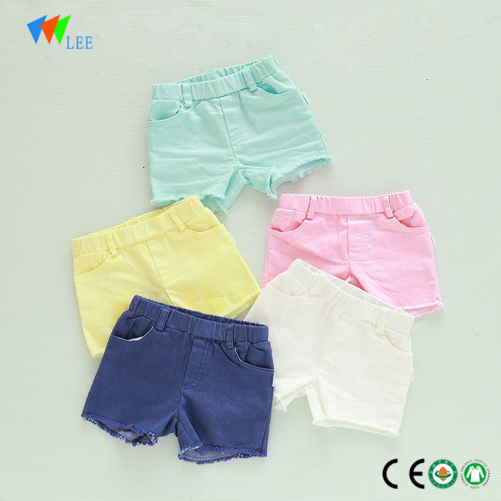 china manufacture fashion design summer beautiful girls baby simple shorts printing wholesale