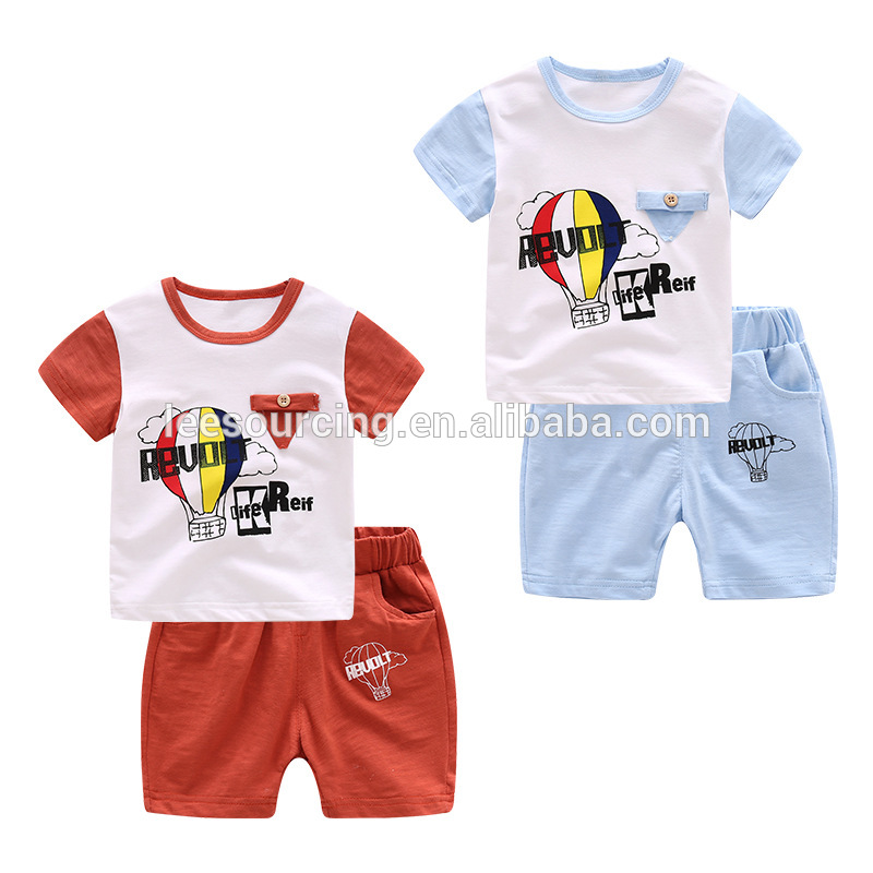 Wholesale quality summer casual kids clothing sets hot sale