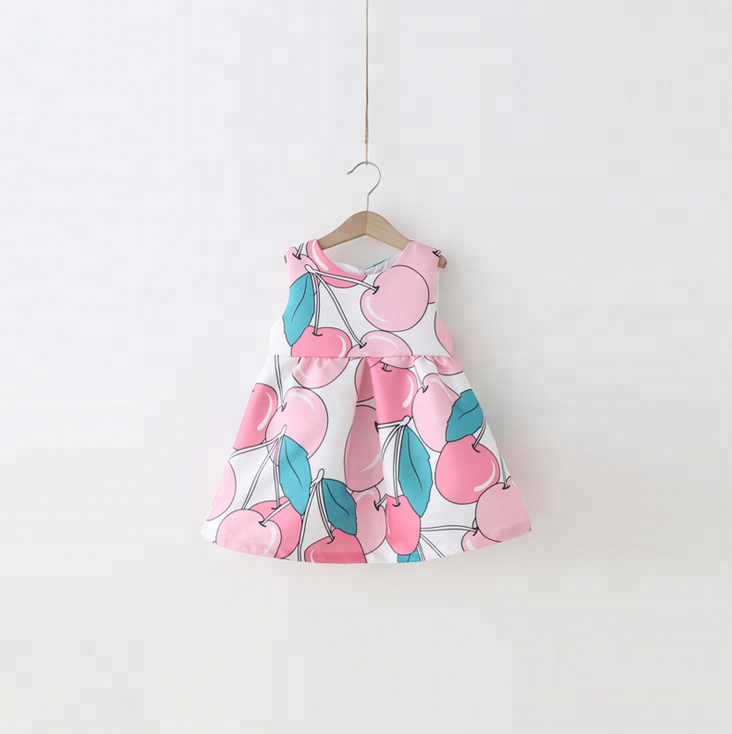 Latest Design Lovely Baby flower girl one piece printed girls dresses