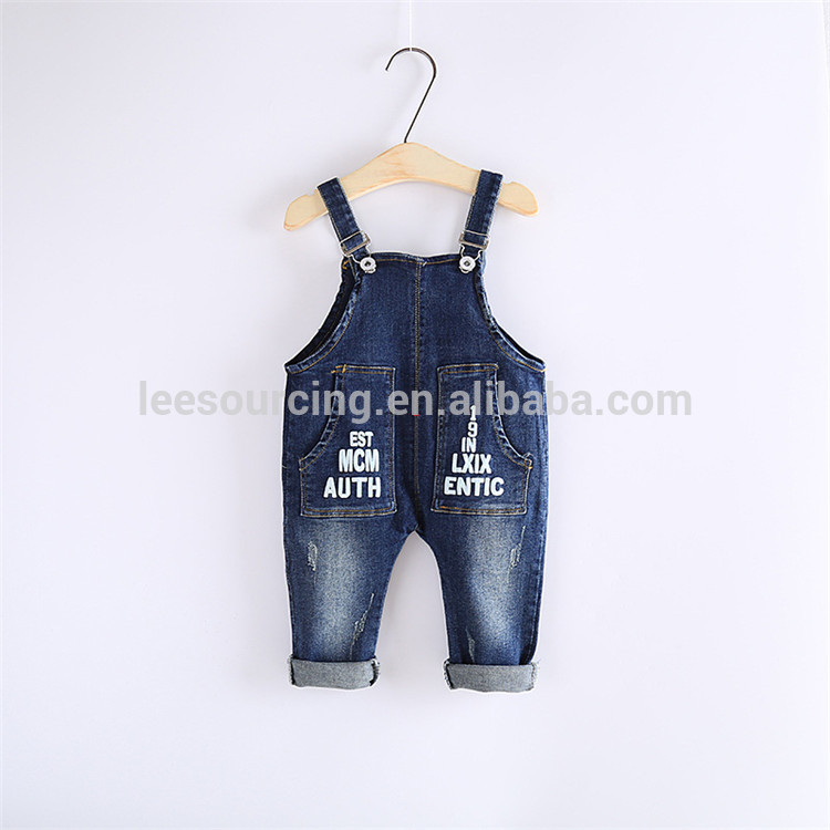 Algodón bebé nenas jeans suspender xeral pantalóns ombreiro cinta de Pantalón vaqueiro ou jeans para nenos
