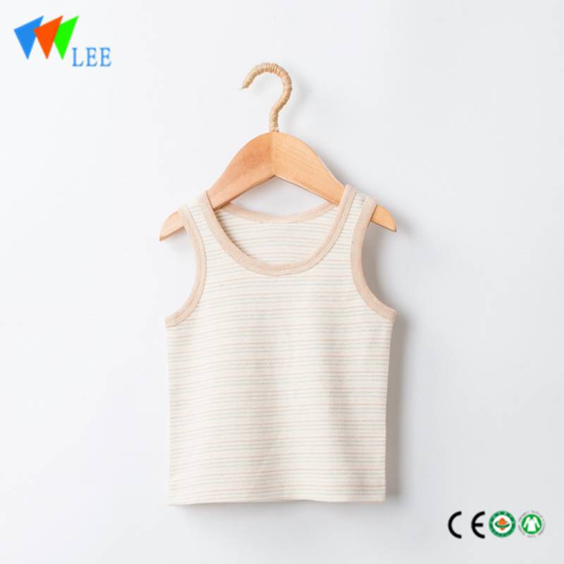 100% Baumwolle Baby Kinder Kind ärmelloses Shirt gedruckt schöne tragen