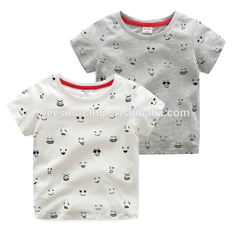 White grey full printed boys kids t-shirts designs