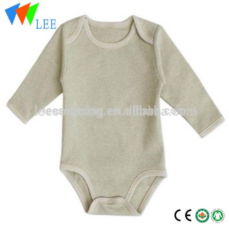 100% organic cotton baby rompers wholesale newborn baby clothes long sleeve jumpsuit