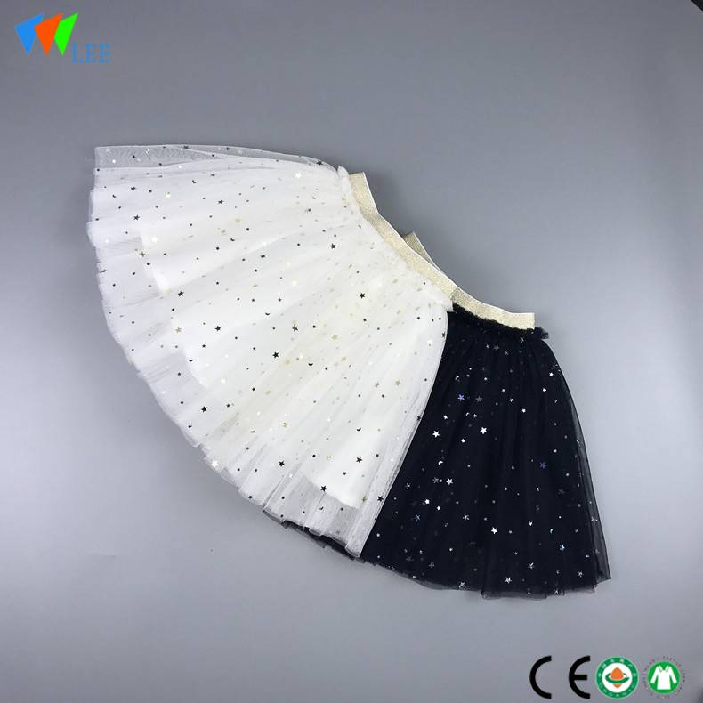 wholesales china manufacture white and black new style kids princess girls skirts