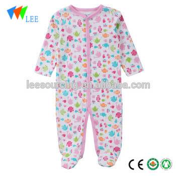 New design newborn baby clothes 100% cotton Infant romper with socks floral baby onesie jumpsuit wholesale