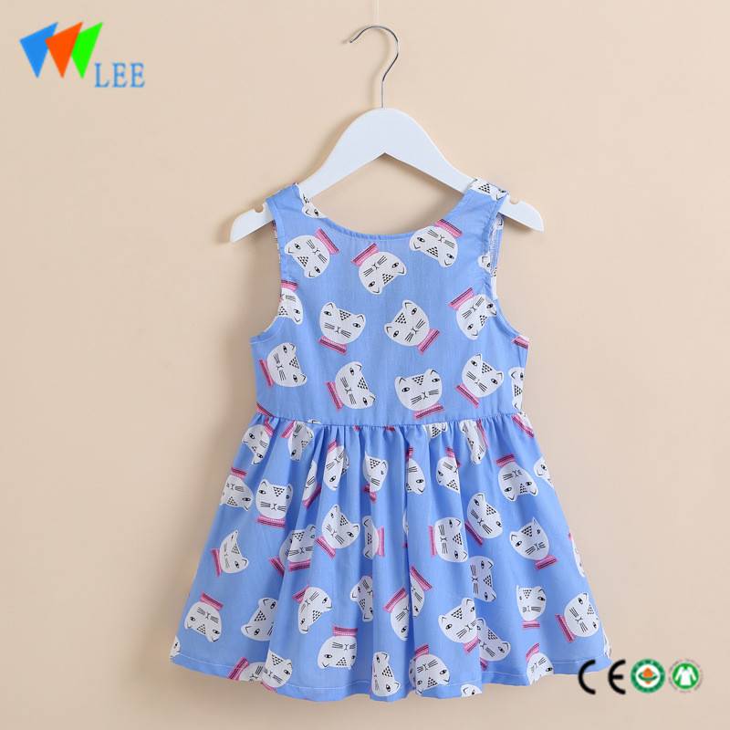 girl child cotton summer dress prints with your logo