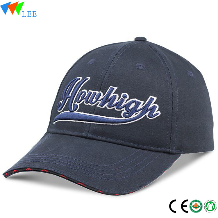 High quality sport custom logo 6 panel embroidery baseball cap