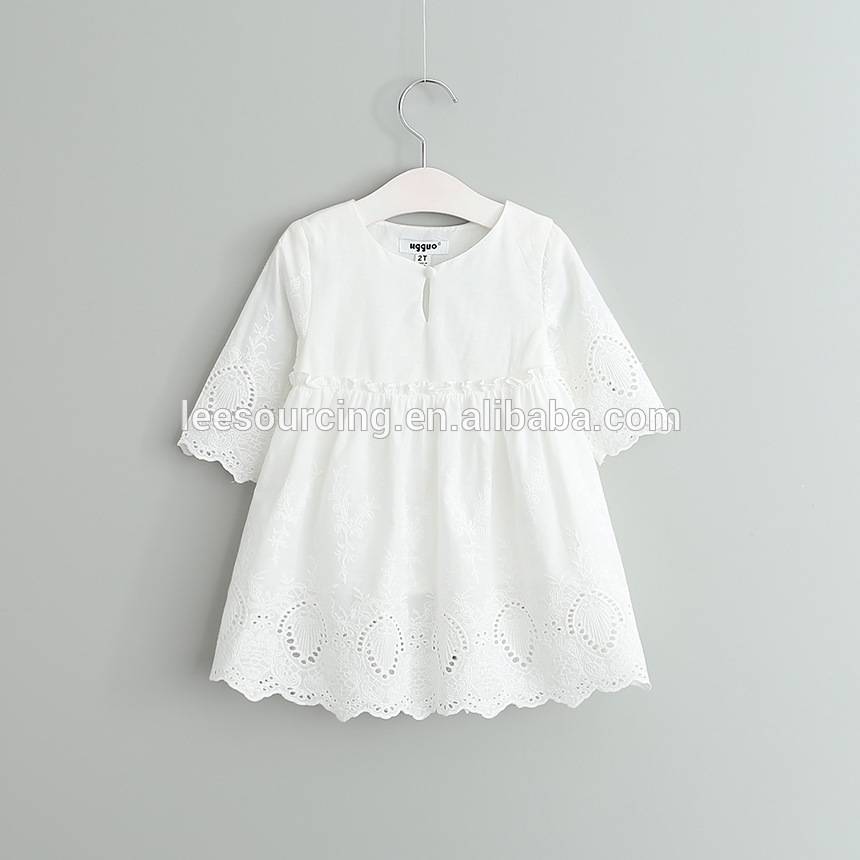 OEM China Underwear Panty - 100% cotton smocked Medium sleeve children girl dress baby dress – LeeSourcing