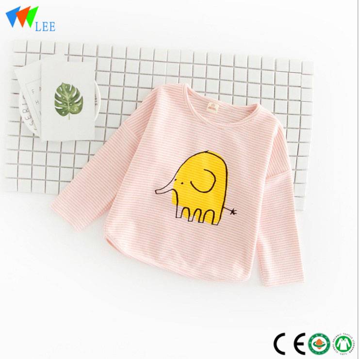 Special Design for Baby Clothes Girls Dress - baby girl organic cotton long sleeve stripe oversized T-Shirt – LeeSourcing