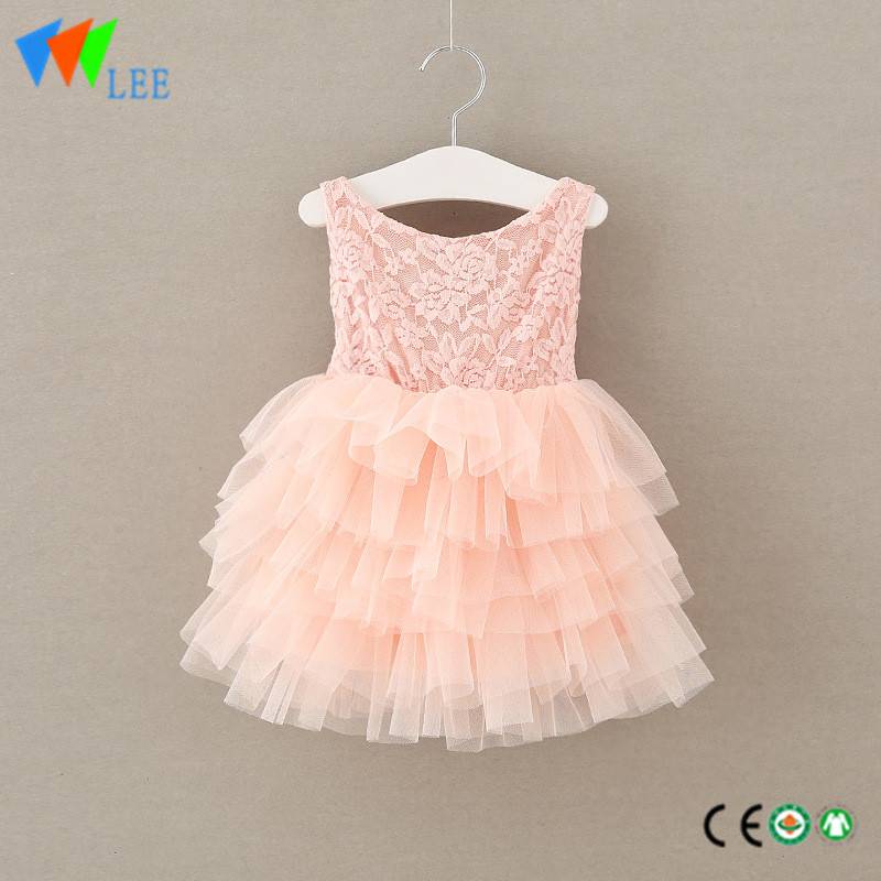 Wholesale Price China Children Dress Girl Party - Hot style fashion 100% cotton summer girls party dress sleeveless backless princess – LeeSourcing