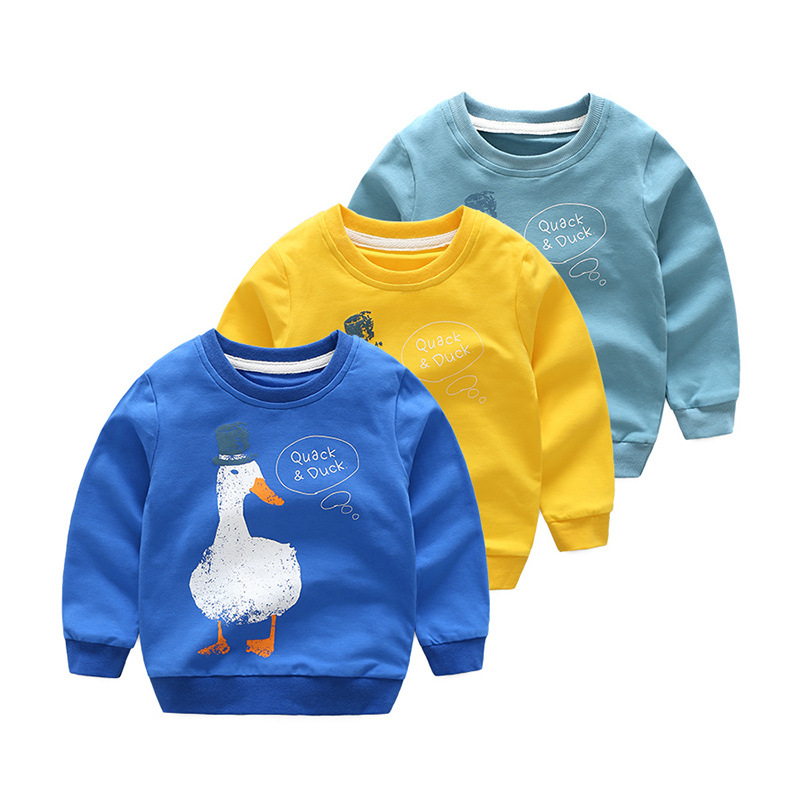 Cartoon Animals Graffiti Design Baby Tops Stylish Sweater Child Cotton Shirt