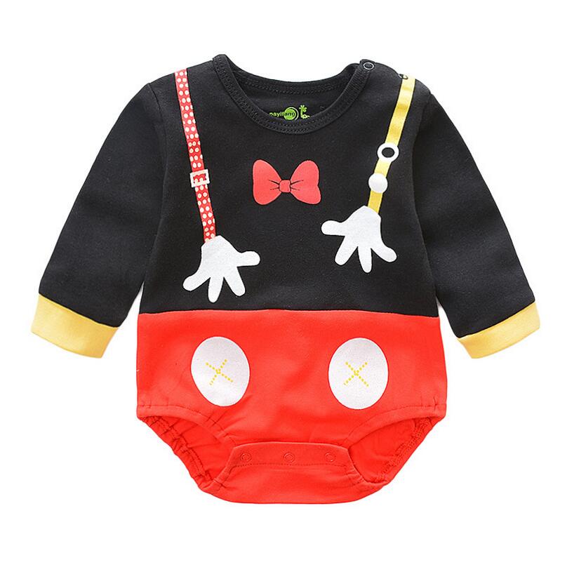 Прекрасни анимационни печатни гащеризон Бебешки цивилни дрехи Infant момиче Playsuit