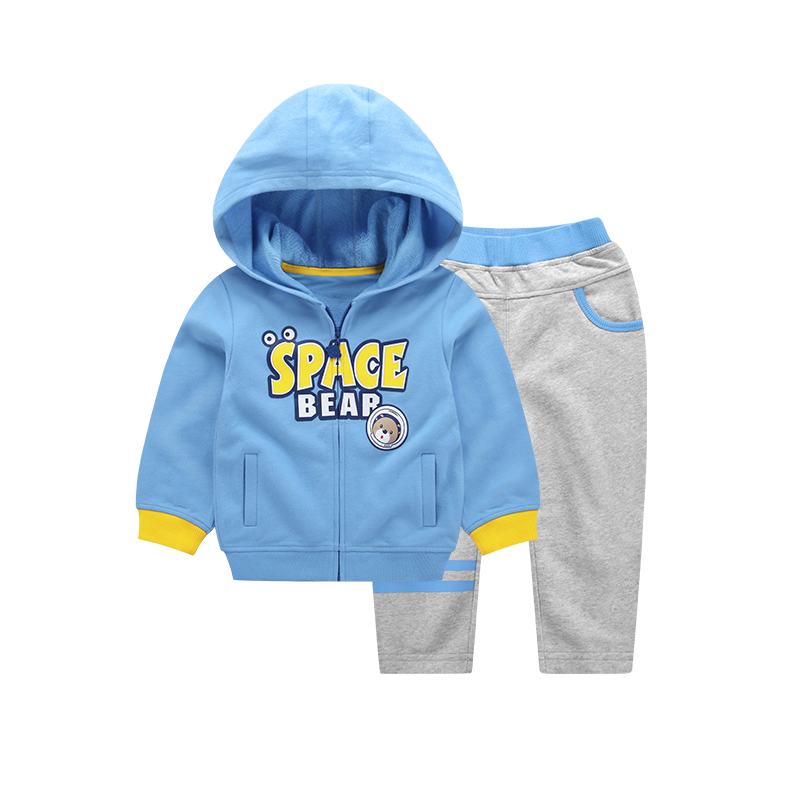 High quality kids hoodies baby boy's casual clothing sets 2pcs