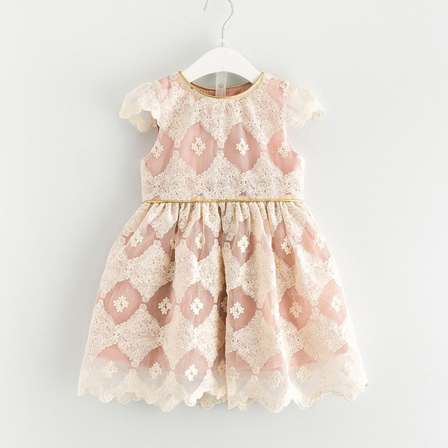 2017 Ny mode Broderi Lace Baby Dress