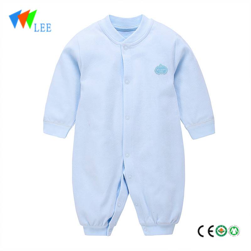 baby100% cotton knitted long sleeve blank baby r romper