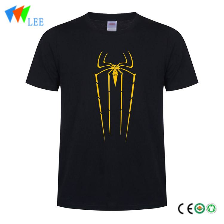 busana katun olahraga logo pola baru t-shirt kustom dan desain cetak laba-laba