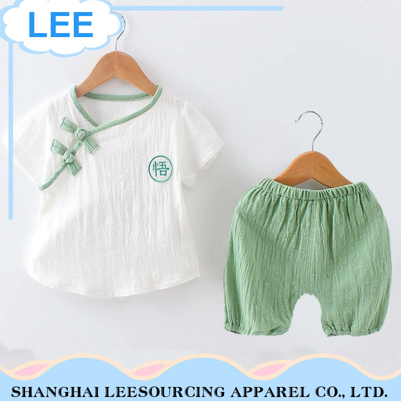 Wholesale New Summer Baby Cotton Isul-ob Baby Clothing Set