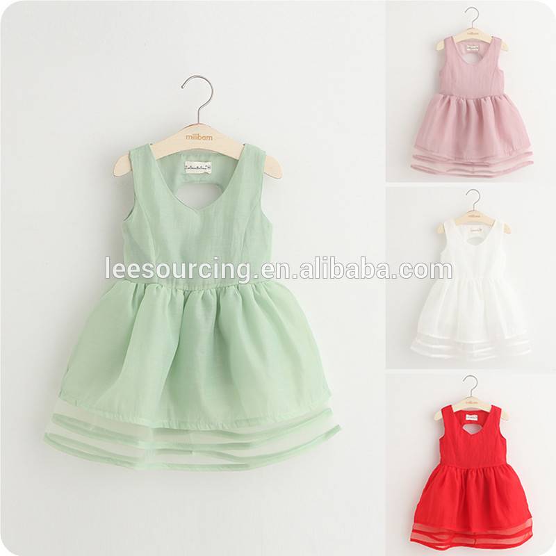 Factory price baby girl Tulle lace jurk boutique dresses kids ien-stik jurk